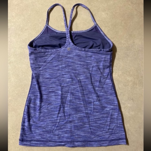 Lululemon flow y tank top. Size 6. Purple. Gym. Running. Workout. Active - Picture 3 of 5